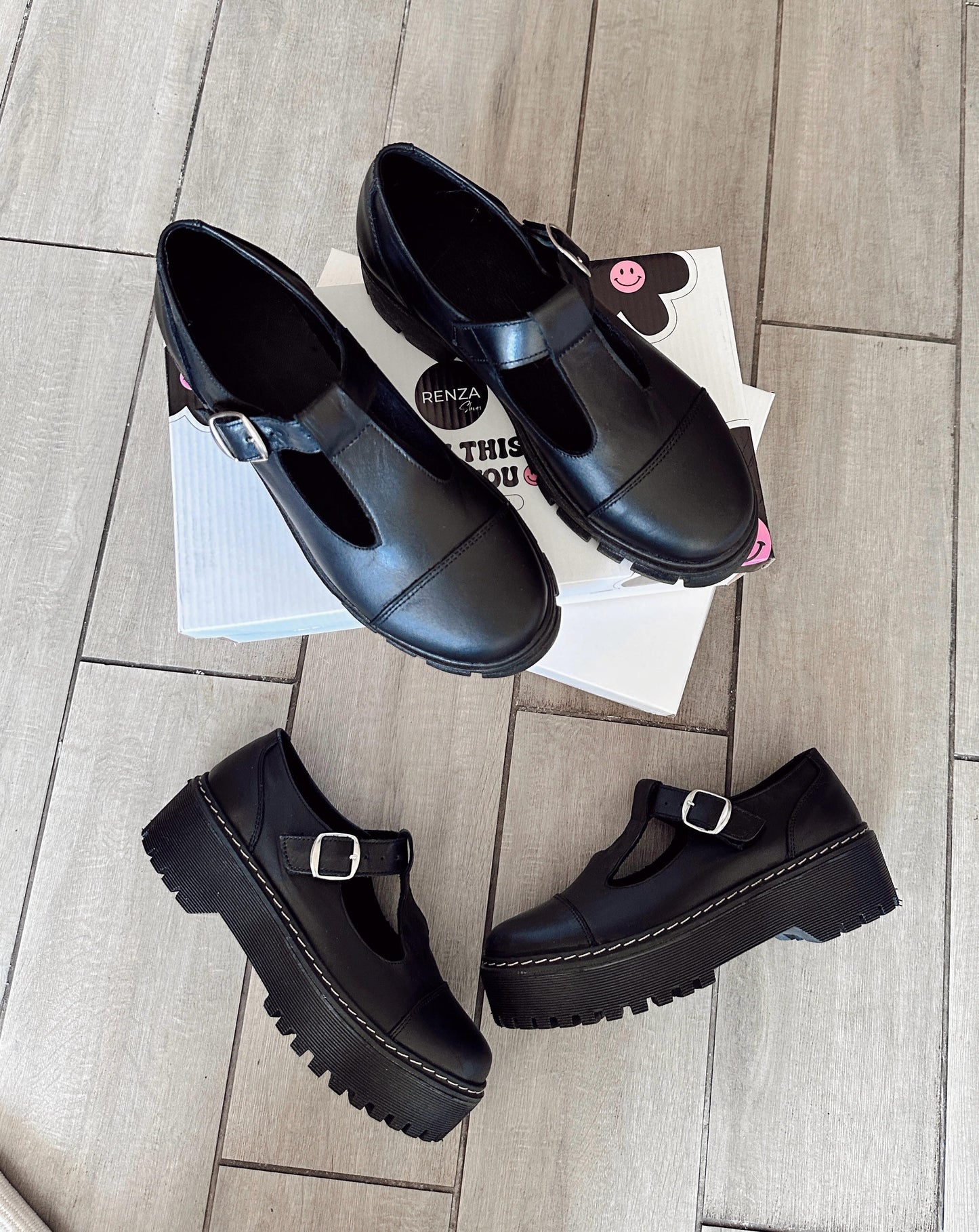 Zapato Escolar Matilda 🖤 Plataforma 5 cm ⚡️